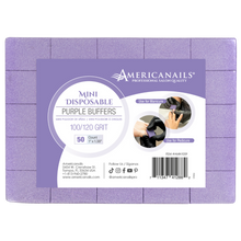 Load image into Gallery viewer, Mini Disposable Purple Buffers 100/120 Grit 50ct