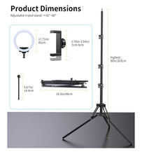 Load image into Gallery viewer, 18 Inch LED Ring Light 55W 2700-6500k