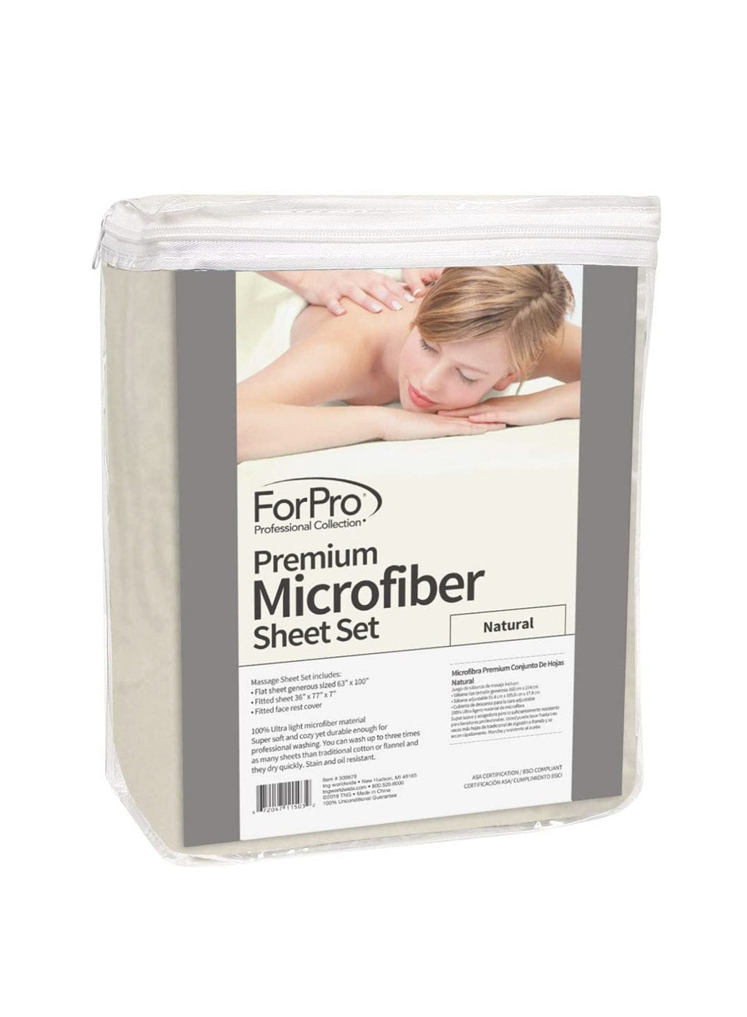 Microfiber 3pc Massage Bed Sheet Set (Natural)