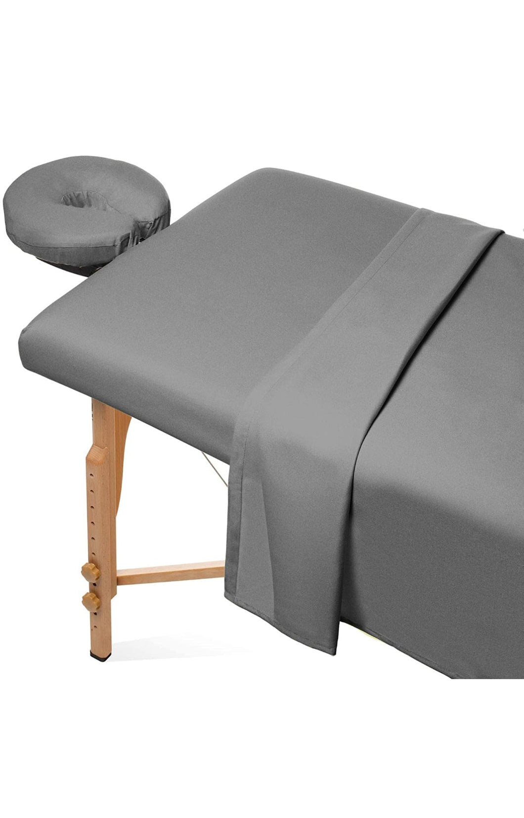 3pc Flannel Massage Bed Sheet Set (Grey)
