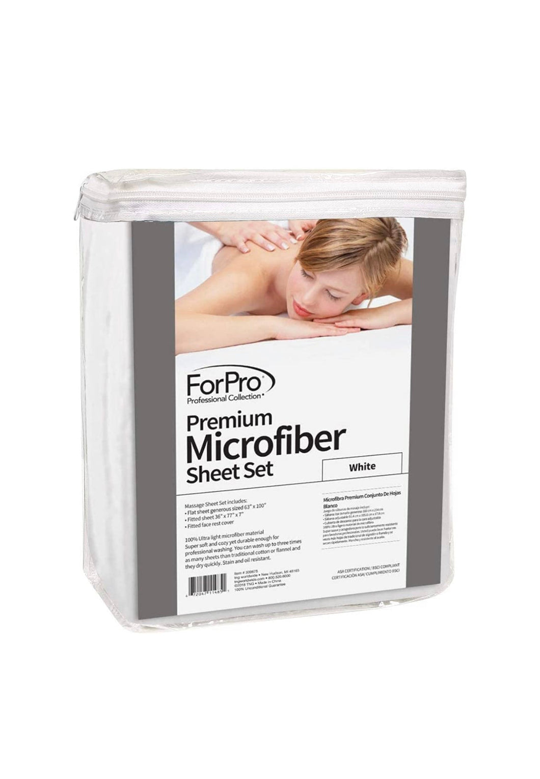 Microfiber 3pc Massage Bed Sheet Set (White)